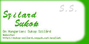 szilard sukop business card